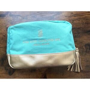 The Ritz-Carlton Spa Amelia Island Tolietry Cosmetic Makeup Mint Cabana Bag